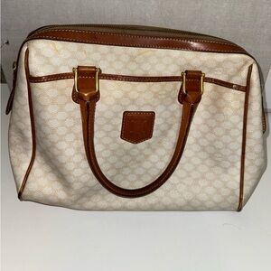 Celine Cream and Brown Satchel